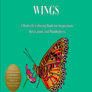 Book cover of 'Wings' featuring a colorful butterfly illustration.